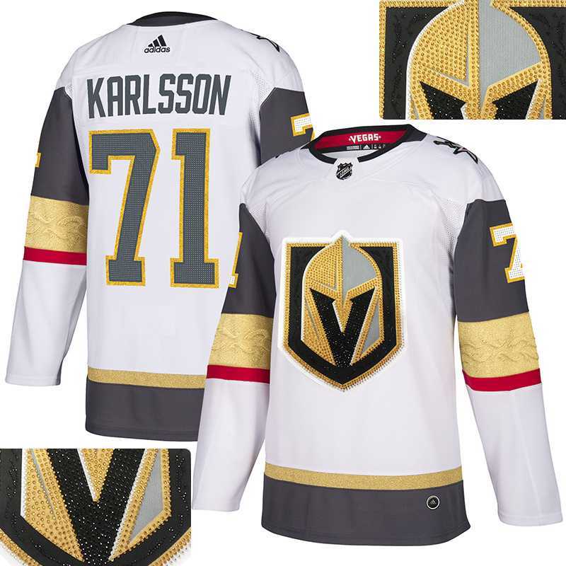 Vegas Golden Knights #71 William Karlsson White With Special Glittery Logo Adidas Jersey,We sell and wholesale Vegas Golden Knights #71 William Karlsson White With Special Glittery Logo Adidas Jersey on line form chian!